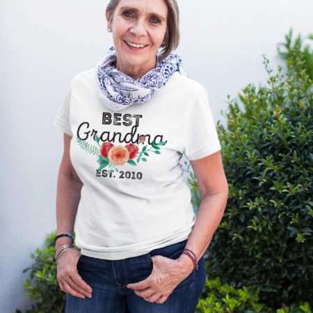 Best Grandma Est Shirt, Mother's Day Gift, Grandma Gift, Custom Gift for Grandma