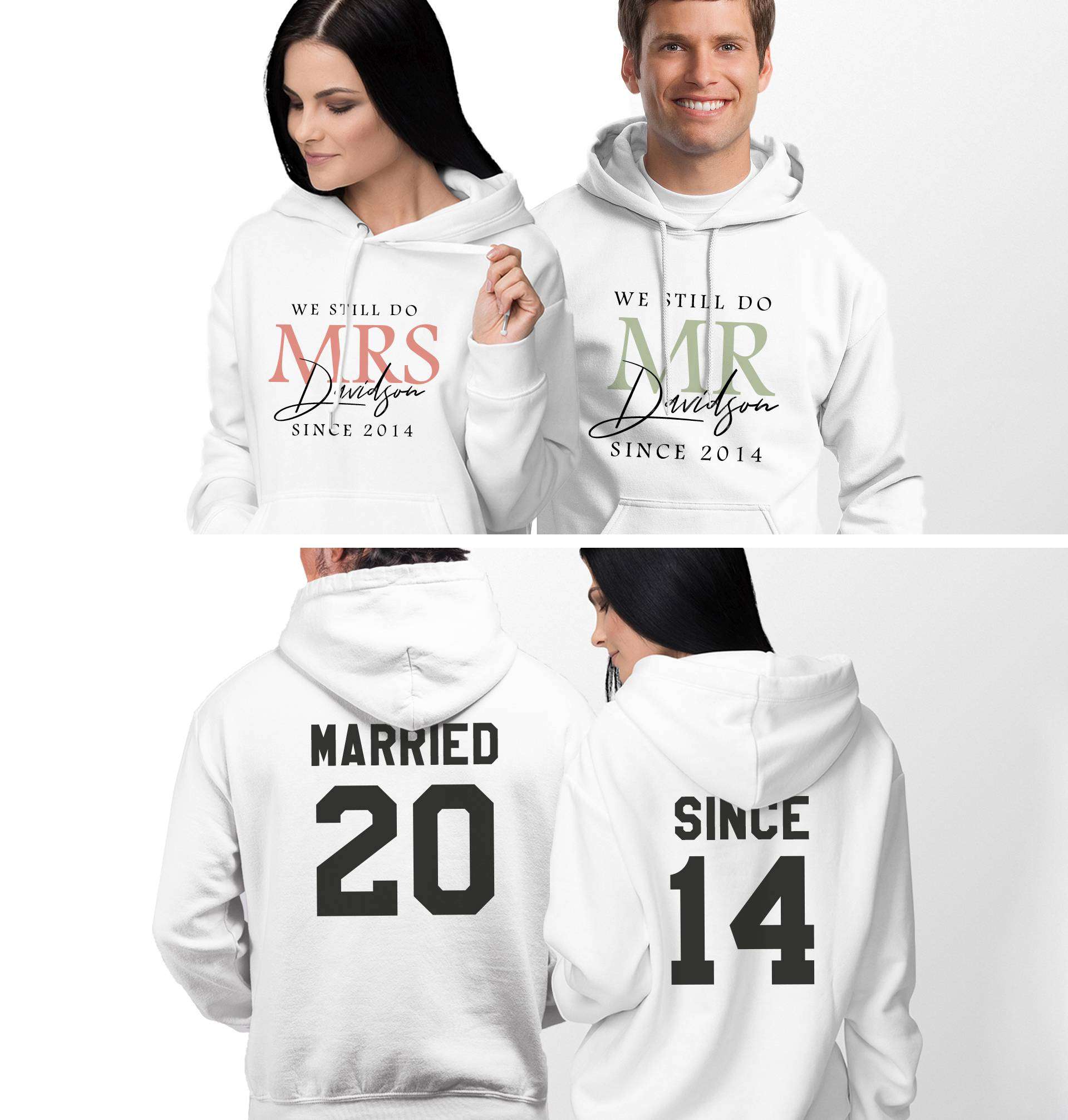 Couple Custom Made Sweatshirts Together Since Mr And Mrs Couple Matching Sweater 