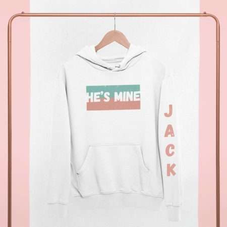 Personalized Couples Hoodie, She's Mine, He's Mine, Matching Hoodies