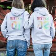 Sister Matching Hoodies, Sister 01 Sister 02, Patterns, Best Friends Gifts